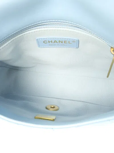 Chanel Cc Turn-lock Flap Leather Shoulder Bag In Blue