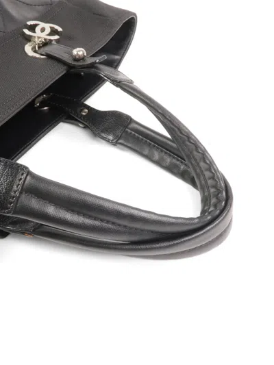 Pre-owned Chanel Cc Quilted Tote Bag In Black