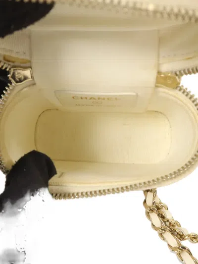 Pre-owned Chanel Mini Box Leather Shoulder Bag In Neutral