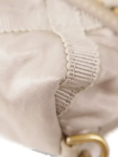 Pre-owned Chanel Cc Turn-lock Diamond-quilted Tote Bag In Neutral