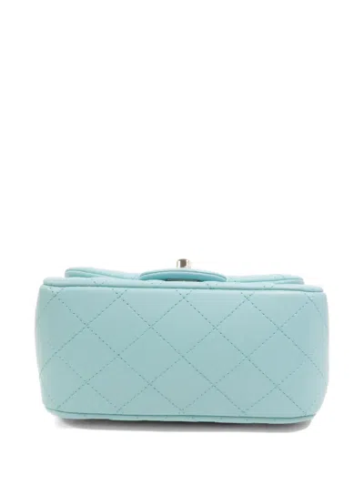 Chanel 17 Cc Turn-lock Classic Flap Leather Shoulder Bag In Blue