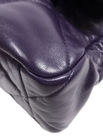 Pre-owned Chanel 19 Quilted Shoulder Bag In Purple