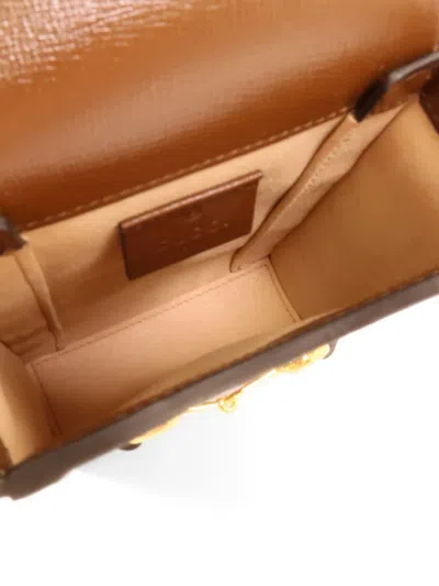 Pre-owned Gucci Horsebit 1955 Gg Shoulder Bag In Neutral