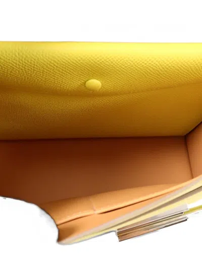 Pre-owned Hermes Verrou Epsom Tote Bag In Yellow