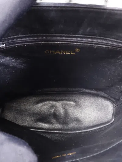 Pre-owned Chanel 1990 Cc Tassel Shoulder Bag In Black