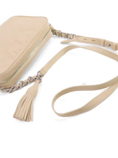 Pre-owned Tory Burch Quilted Tassel-detail Shoulder Bag In Neutral