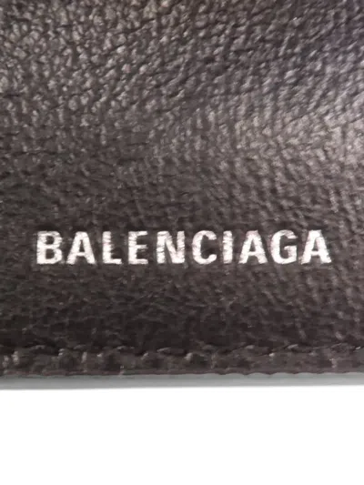 Pre-owned Balenciaga Bb-logo Wallet In Silver