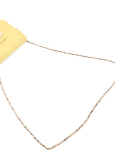 Pre-owned Furla Chain-link Cross Body Bag In Yellow