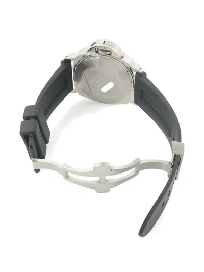 Pre-owned Panerai Luminor Gmt 44mm Watch In Black