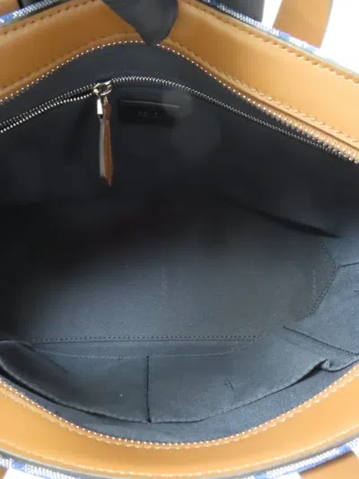 Pre-owned Fendi Ff Logo Tote Bag In Blue