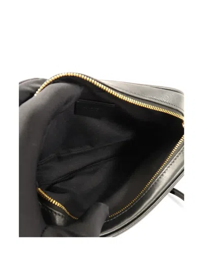 Pre-owned Givenchy Logo-print Leather Cross Body Bag In Black