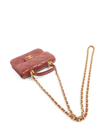 Pre-owned Chanel Chain-strap Shoulder Bag In Red