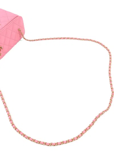Pre-owned Chanel Vanity Cc Quilted Shoulder Bag In Pink