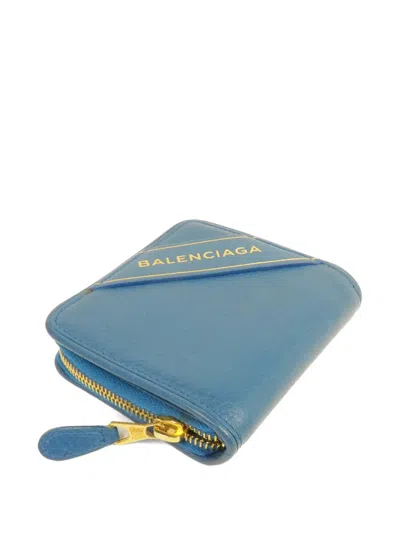 Pre-owned Balenciaga Leather Wallet In Blue