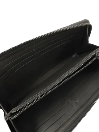 Pre-owned Louis Vuitton Monogram Shadow Debossed-pattern Wallet In Black