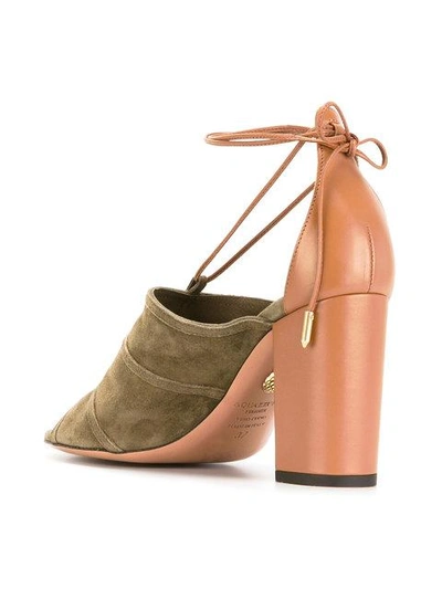Shop Aquazzura 'very Eugenie' Sandals - Green