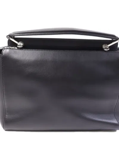 Pre-owned Fendi Dotcom Shoulder Bag In Black
