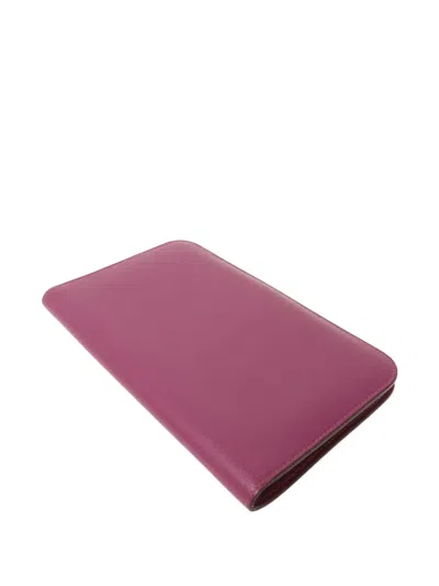 Pre-owned Hermes 2019 Dogon Leather Wallet In Purple
