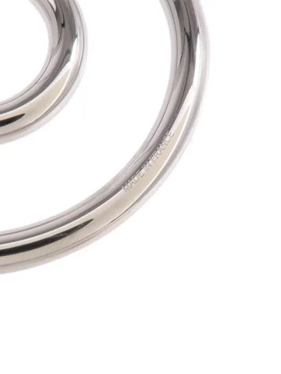 Pre-owned Hermes Fer A Cheval Key Ring In Silver
