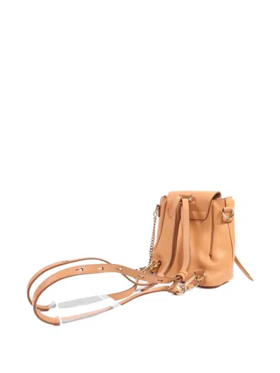 Pre-owned Chloé Quilted Leather Backpack In Neutral