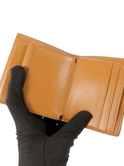 Pre-owned Celine Triomphe Strap Wallet In Brown