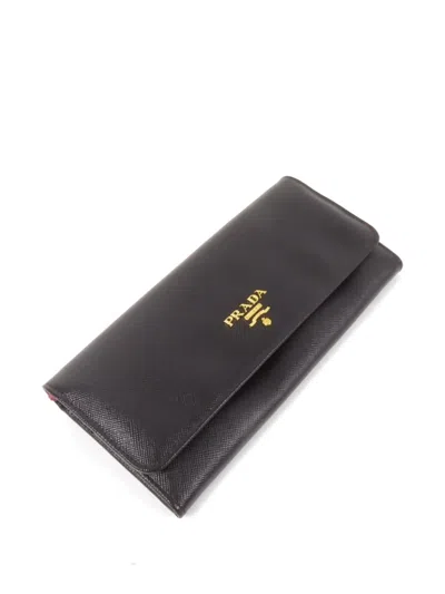 Pre-owned Prada Leather Wallet In Black