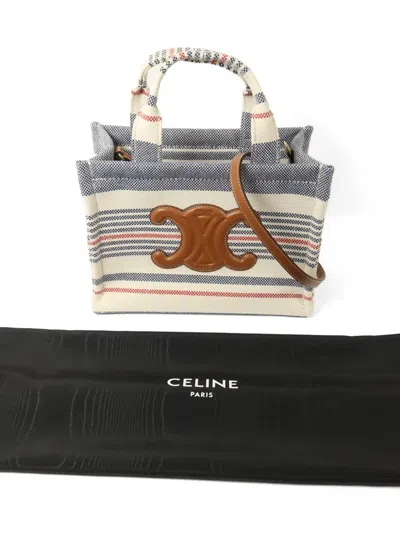 Pre-owned Celine Triomphe Cabas Thais Tote Bag In Neutral