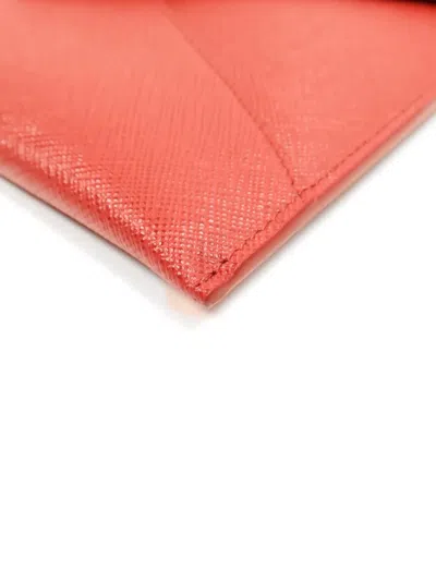 Pre-owned Prada Envelope Clutch Bag In Red