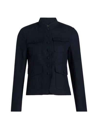 Rag & Bone Mercer Linen Blazer In Black