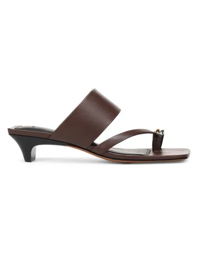 Vince Stacy Toe Loop Sandal In Brown