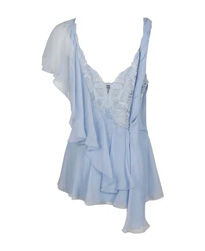 Alberta Ferretti Pleated Blouse In Multi