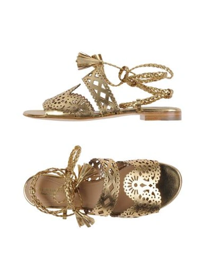 Alberta Ferretti Sandals In Gold