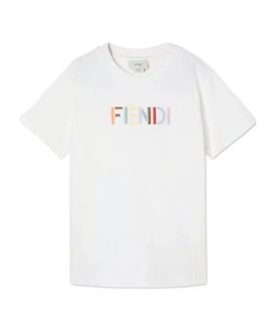 Fendi Embroidered Logo-patch T-shirt In Multi