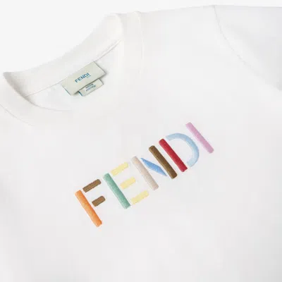 Fendi Embroidered Logo-patch T-shirt In Multi