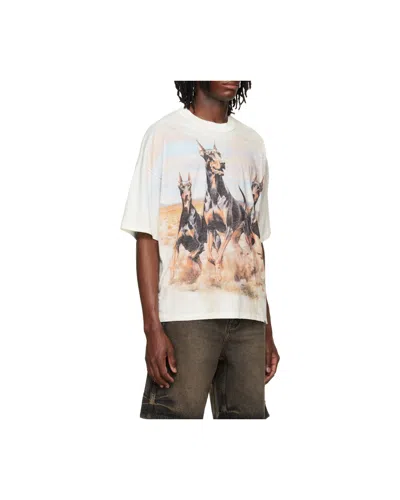 Represent T Shirt Western Doberman Graphic Crew Neck In Neutral