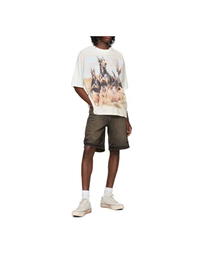 Represent T Shirt Western Doberman Graphic Crew Neck In Neutral