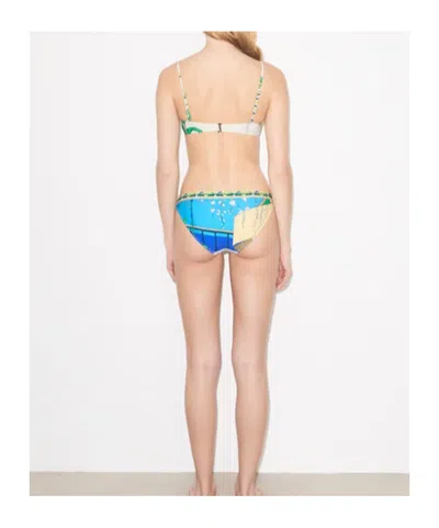 Tory Burch Printed Bikini Top In Black