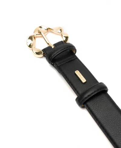 Bcbgeneration Twisted Buckle Belt In Black