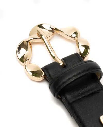 Bcbgeneration Twisted Buckle Belt In Black