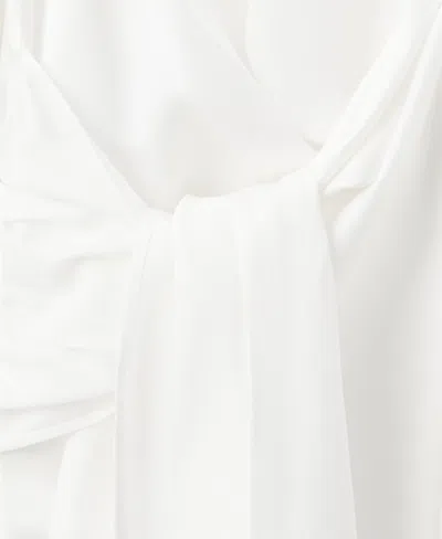 Mango Side Knot Shirt In Red