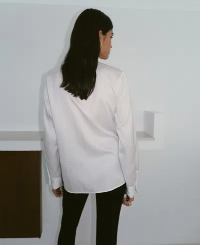Mango Side Knot Shirt In Red
