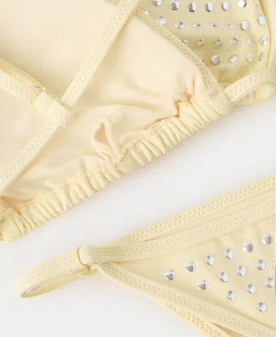 Mango Studded Triangle Bikini Top In Multi