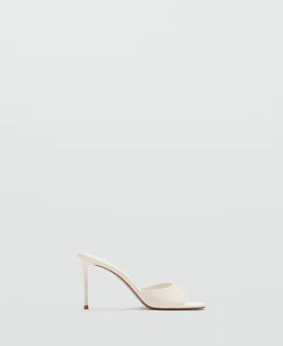 Mango Stiletto Heel Sandal In White
