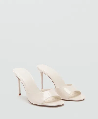 Mango Stiletto Heel Sandal In White