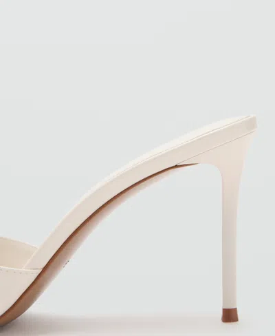 Mango Stiletto Heel Sandal In White