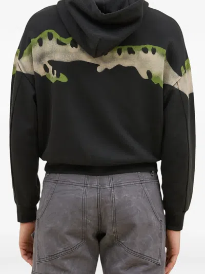 Eckhaus Latta Graphic-print Hoodie In Black