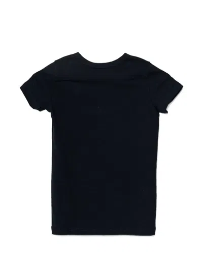 Armani Exchange Logo-embroidered T-shirt In Black