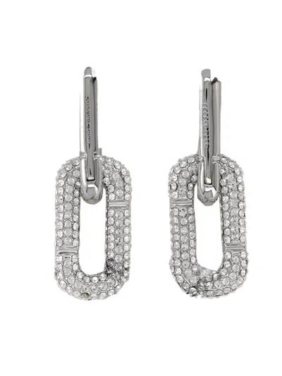 Marc Jacobs Elegant Statement Mini Earrings In Metallic
