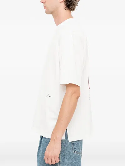 Songzio Painted-patch T-shirt In White