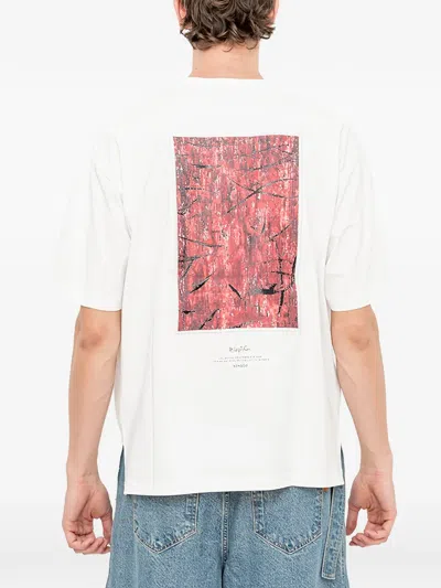 Songzio Painted-patch T-shirt In White